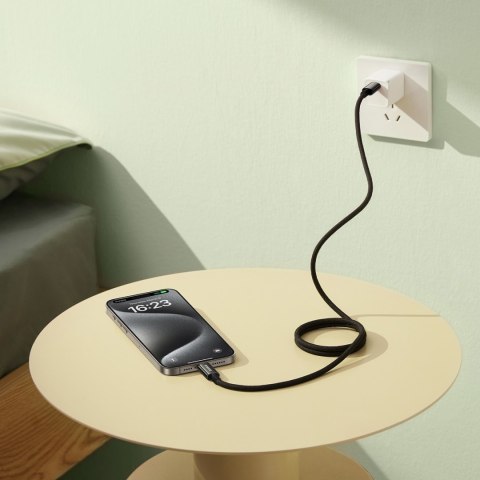 Kabel przewód Tungsten Gold z organizerem magnetycznym USB-C 100W 1m - czarny BASEUS