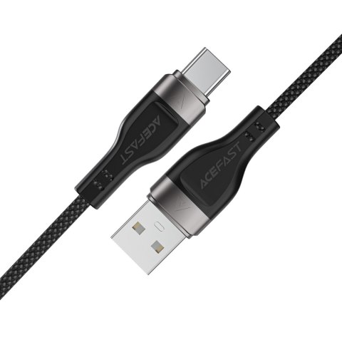 Kabel przewód USB-A - USB-C 3A z magnetycznym organizerem 1.2m - czarny ACEFAST