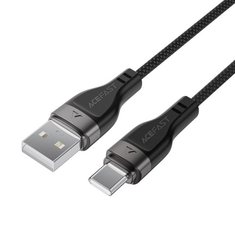 Kabel przewód USB-A - USB-C 3A z magnetycznym organizerem 1.2m - czarny ACEFAST