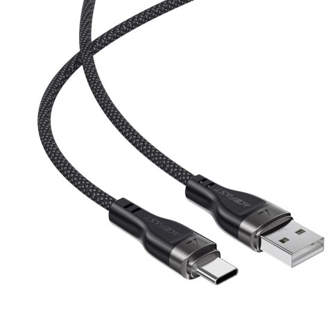 Kabel przewód USB-A - USB-C 3A z magnetycznym organizerem 1.2m - czarny ACEFAST