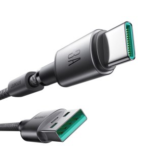 Kabel przewód USB-A - USB-C z organizerem uchwytem magnetycznym 1.2m - szary JOYROOM