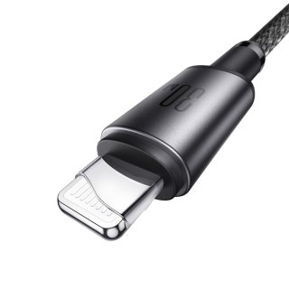 Kabel przewód USB-C - iPhone Lightning z organizerem uchwytem magnetycznym 1.2m - szary JOYROOM