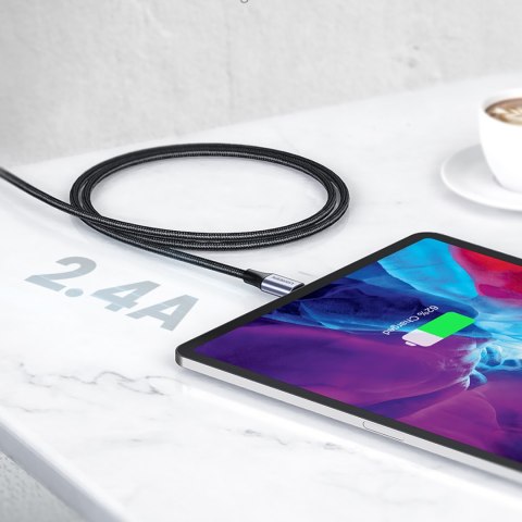 Kabel przewód w oplocie USB-A - iPhone Lightning MFi 1.5m - czarny UGREEN