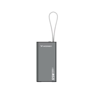 Powerbank K65+ 65W 30000mAh 2x USB-C 1x USB-A 65W - czarny WOZINSKY
