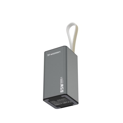 Powerbank K65+ 65W 30000mAh 2x USB-C 1x USB-A 65W - czarny WOZINSKY