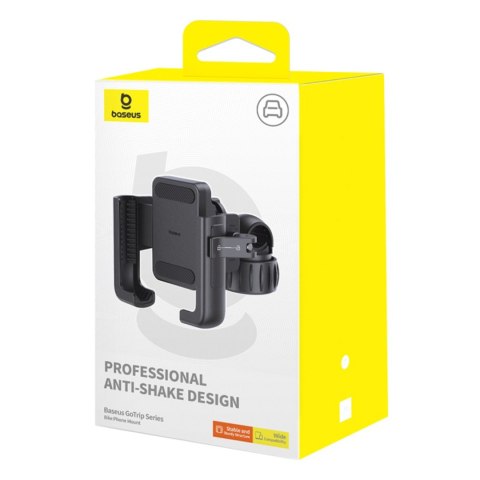 Uchwyt na telefon GoTrip na rower hulajnogę skuter mocowany na kierownicę - czarny BASEUS