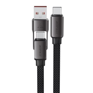 Kabel przewód USB-C - USB-A / USB-C 480Mb/s 3A 1.2m - czarny ACEFAST