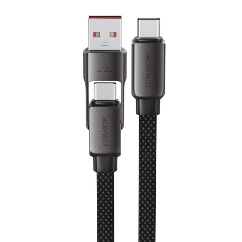Kabel przewód USB-C - USB-A / USB-C 480Mb/s 3A 1.2m - czarny ACEFAST