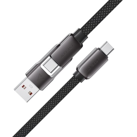 Kabel przewód USB-C - USB-A / USB-C 480Mb/s 3A 1.2m - czarny ACEFAST
