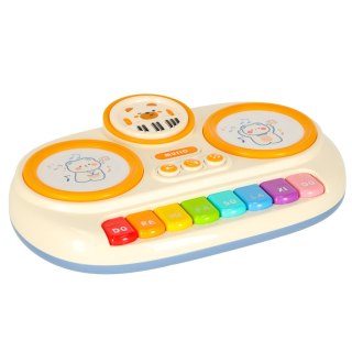 Pianinko organki interaktywne dla dzieci edukacyjne beżowe Kik Sp. z o. o. Sp. k.