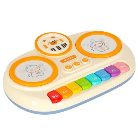 Pianinko organki interaktywne dla dzieci edukacyjne beżowe Kik Sp. z o. o. Sp. k.