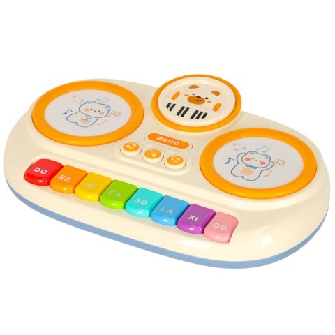 Pianinko organki interaktywne dla dzieci edukacyjne beżowe Kik Sp. z o. o. Sp. k.