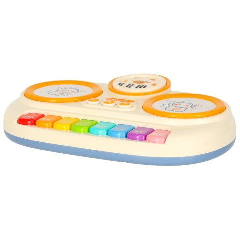 Pianinko organki interaktywne dla dzieci edukacyjne beżowe Kik Sp. z o. o. Sp. k.