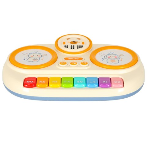 Pianinko organki interaktywne dla dzieci edukacyjne beżowe Kik Sp. z o. o. Sp. k.