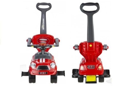 Jeździk Pchacz z Prowadnicą Coupe Czerwony LEAN CARS