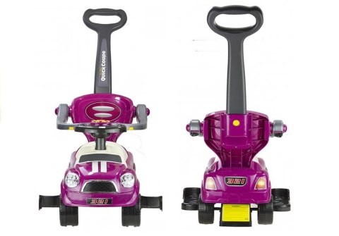 Jeździk Pchacz z Prowadnicą Coupe Fioletowy LEAN CARS