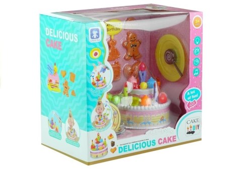 Serwis Urodzinowy Tort Ciasteczka Świeczki Lody LEAN Toys