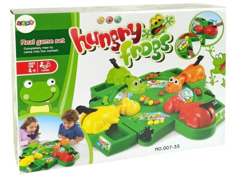 Gra Planszowa Zręcznościowa Głodne Żabki Kulki Dźwignia LEAN Toys