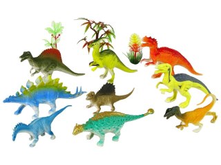Zestaw Figurek Dinozaurów 9 sztuk Kolorowe LEAN Toys