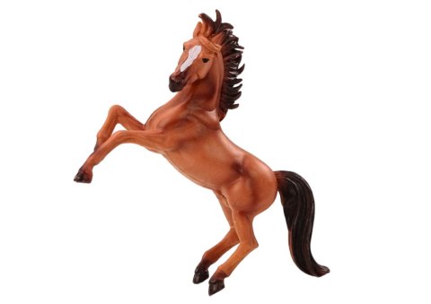 Figurka Konia Brązowy Szary Koń Stojący Stajnia Farma Cute Horse LEAN Toys