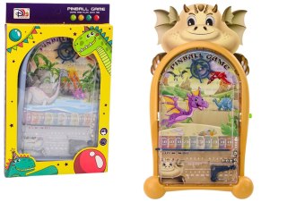 Gra Zręcznościowa Pinball Dinozaury Smok Stojak Beżowy LEAN Toys