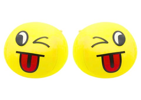 Miękka Piłeczka Piłka Buźka Emoji Żółta 9cm LEAN TOYS
