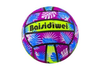 Piłka Gumowa Jaskrawa Liście Fioletowa 24 Cm LEAN TOYS