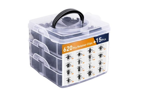 Zestaw Spinek Samochodowych W Organizerze 16 Rozmiarów PVC 620el LEAN