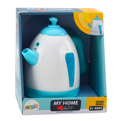 Czajnik Na Baterie Para Wodna Światła Dźwięki Turkusowy LEAN Toys