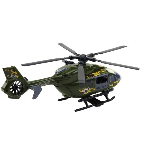 Helikopter Wojskowy Militarny Hak Nosze Światła Dźwięki 1:12 LEAN Toys