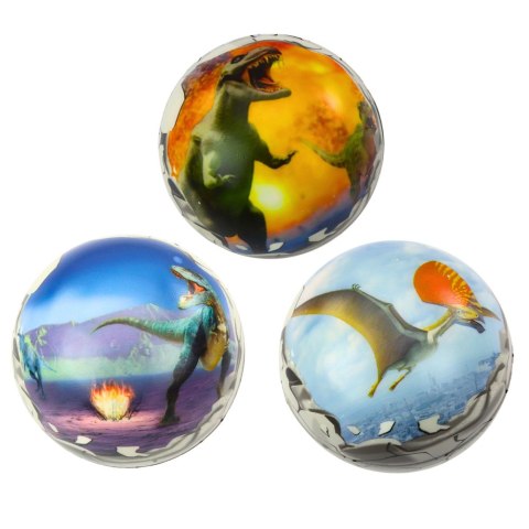 Piłka Do Odbijania Ugniatania Piankowa Piłeczka Dinozaury 10cm LEAN TOYS