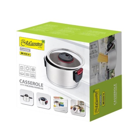 Garnek ze składanymi uchwytami 16cm, 1,6l MR-3530-16 Feel-Maestro