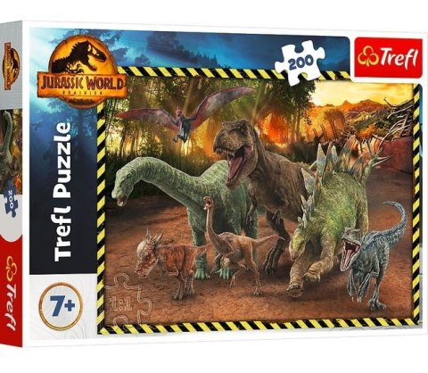 Puzzle 200 elementów Dinozaury z Parku Jurajskiego - Sklep Gebe