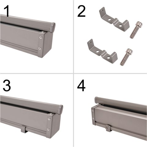 Markiza boczna tarasowa LUARO parawan zwijany 160 x 300 cm szary Kik Sp. z o. o. Sp. k.