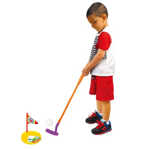 Zestaw Do Gry W Golfa Wózek 3 Kije 2 Chorągiewki 4 Piłeczki LEAN Toys