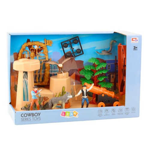 Zestaw Kowbojski Figurki Dziki Zachód Kowboj Łódź Armata LEAN Toys