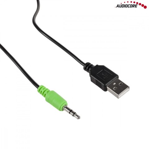 Głośniki komputerowe 6W AC805 USB Black Audiocore