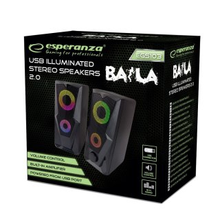 Głośnik 2,0 USB Led Rainbow Baila Esperanza