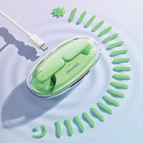 Słuchawki Bluetooth 5.3 T85 ENC TWS niebieskie AWEI