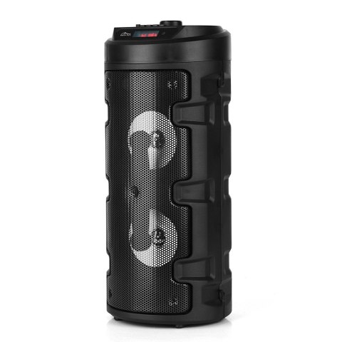 Głośnik PARTYBOX KEG BT MT3165 V2.0 Karaoke/Bluetooth 5.0+EDR/FM/MP3/MicroSD/USB/Equalizer/AUX/Jack 6.3/Pilot/Pasek/USB-C/LED/RM Media-Tech