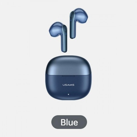 Słuchawki Bluetooth TWS 5.1 XH Series Dual microfon niebieskie USAMS