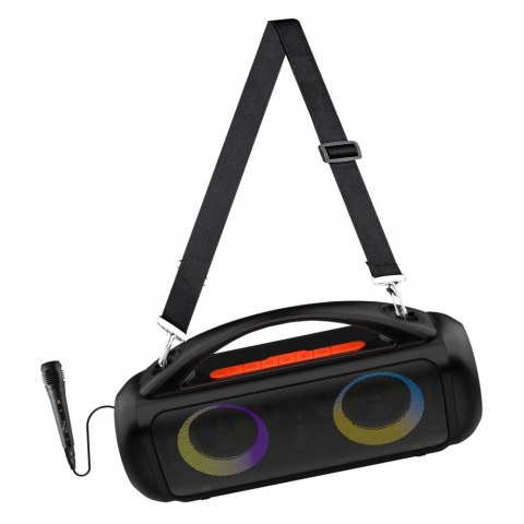 Głośnik POWER AUDIO PRO MT3184 Karaoke/Bluetooth 5.3/TWS/MP3/MicroSD/USB/Jack 6.3/AUX/Equalizer/USB-C/IPX5/RGB/16h/RMS 60W/PMPO  Media-Tech