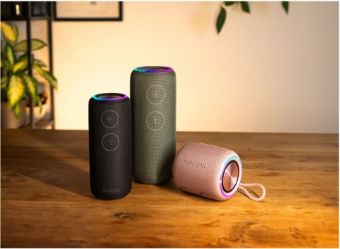 Głośnik bluetooth SIRIUS 2 MINI czarny moc 16W, LED, TWS Sencor