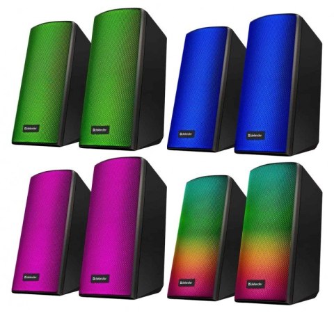 Głośniki komputerowe SPITFIRE 2.0 6W LED USB Defender