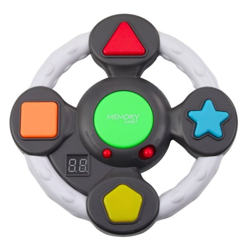 Elektroniczna Gra Logiczna Memory Kierownica Zręcznościowa Światła Dźwięki LEAN Toys