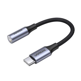 Adapter do słuchawek mini jack 3.5 mm (żeński) - USB-C (męski) 10cm - szary UGREEN