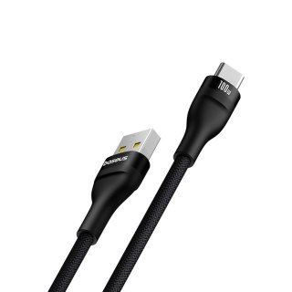 Kabel przewód wytrzymały Flash 2 USB-A - USB-C 100W 1m - czarny BASEUS