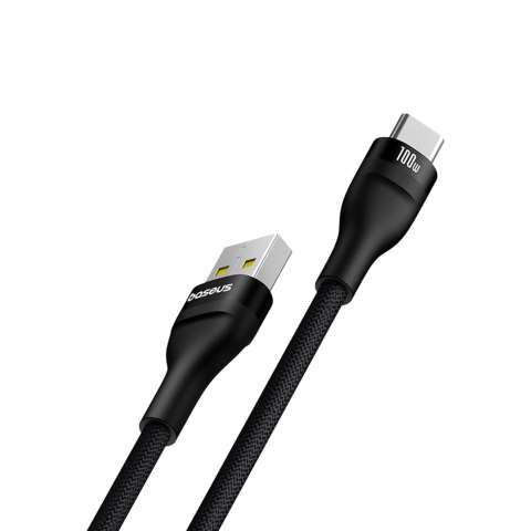 Kabel przewód wytrzymały Flash 2 USB-A - USB-C 100W 1m - czarny BASEUS