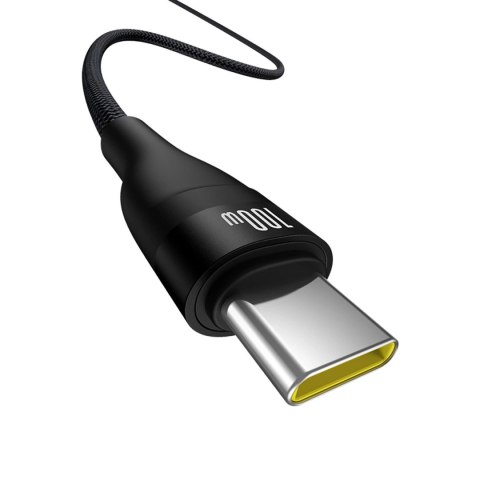 Kabel przewód wytrzymały Flash 2 USB-A - USB-C 100W 1m - czarny BASEUS