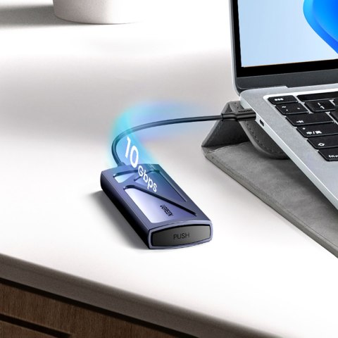 Obudowa kieszeń na dysk M.2 NVMe 10Gbps + kabel USB-C - USB-A / USB-C - USB-C - czarna UGREEN
